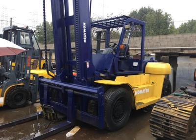 China 2 / 3 Stage Mast Second Hand Forklifts Komatsu FD100 10 Ton Low Hour Working for sale