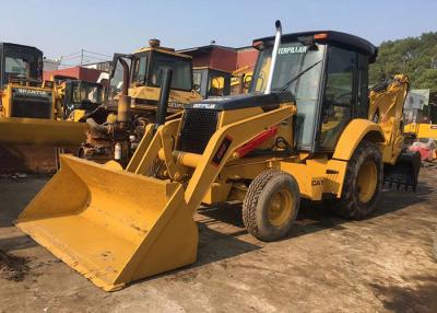 China Yellow Used Cat 420f Backhoe Loader / Skid Steer Loader High Working Ability for sale