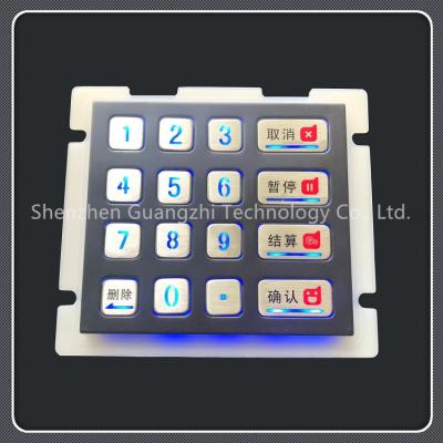 China Black Panel Backlit Numeric Keyboard For Industrial Equipment 2x5 Layout for sale