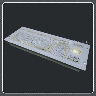 China Custom Layout 107 Key Keyboard , Durable Pc Keyboard With Trackball for sale