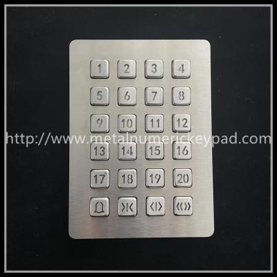 China ODM 24 Key Backlit Numeric Keyboard Access Control Digital Metal Keyboard for sale