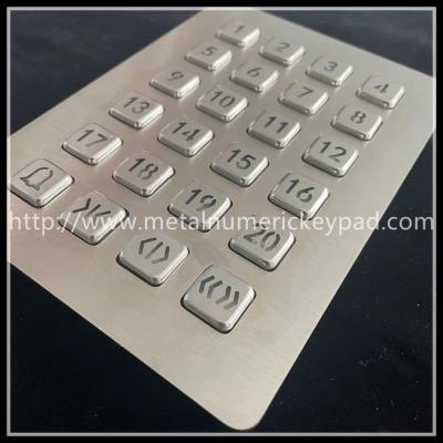 China 4x6 matrix Backlit Vandal Resistant Keyboard 24 Key Digital Metal Keyboard for sale