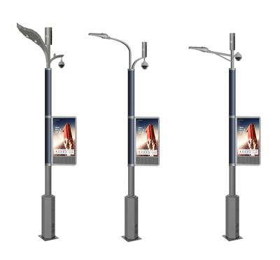 China 6 Meter 8 Meter 20 Feet Smart Street Light Pole Led Display Advertising P4 P5 P6 for sale
