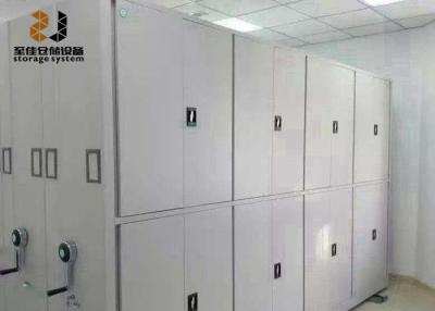 China Grey Moving File Cabinets Shelf System High Density Library Shelving Systems for sale