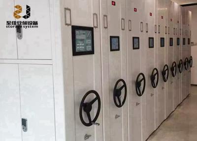 Chine Systèmes d' étagères mobiles à six couches avec serrure de sécurité / armoires coulissantes métalliques à vendre