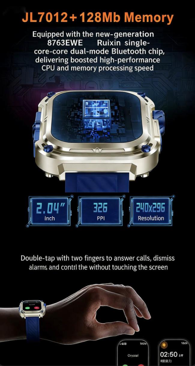 Z85 Max Smart Watch chip and performance display