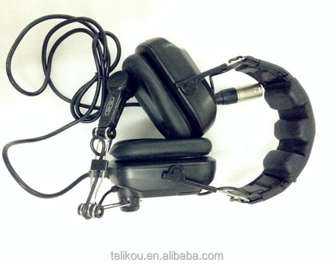 TELIKOU Professional Dual Ear Headband XLR-4 Noise Cancelling Intercom System Headphone
