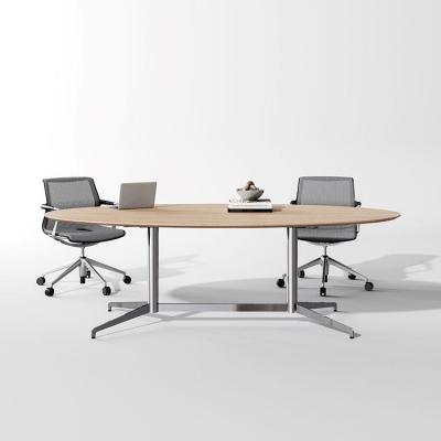 China 70.8 Incn Office Conference Table 4 Person Oval Boardroom Table for sale