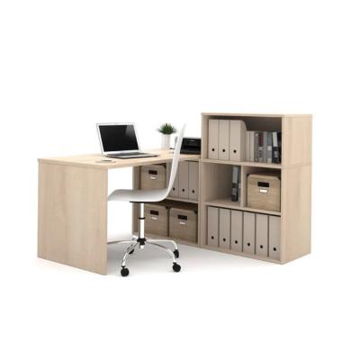 China L Shape Home Office Desk Wooden MDF MFC Customized Color With Cabinet for sale
