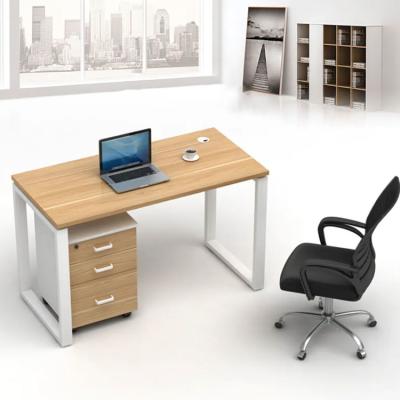 China Wooden Pc Modern Computer Desks 1.2M White Metal Material With Drawers for sale