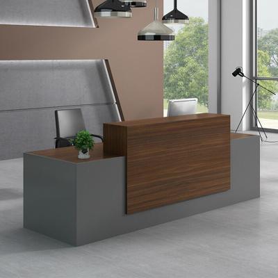 China Wooden Modern Front Desk Salon Furniture Beauty Salon Reception Desk en venta