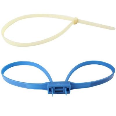 China Reusable Nylon66 Police Plastic Handcuff Cable Ties With Pouch for sale