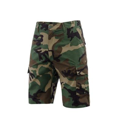 China Woven Military Men Tactical Short Pants OEM Waterproof Woodland Camo for sale