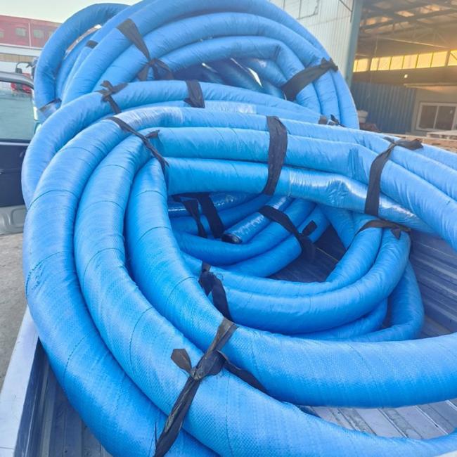 Dredge pipeline installation on site