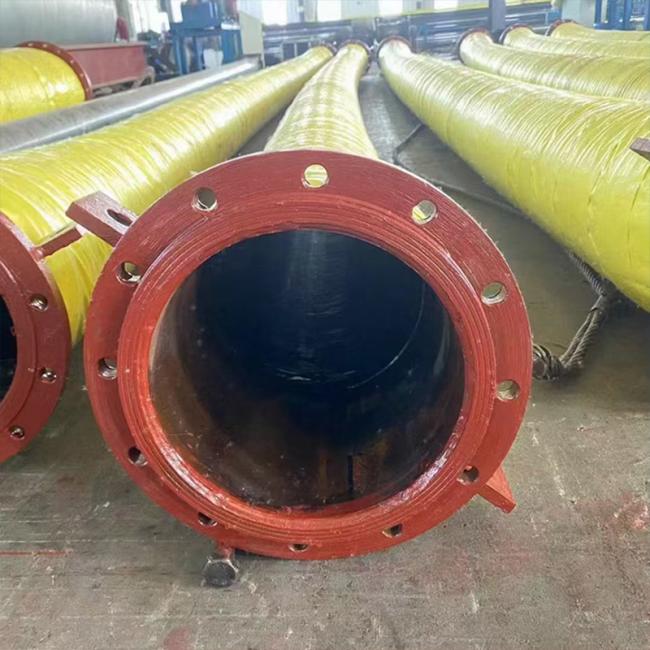 Dredge Pipeline showing heavy duty construction and connection points