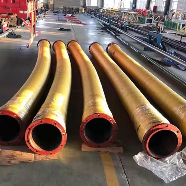Close-up view of dredge hose anti-abrasion inner layer