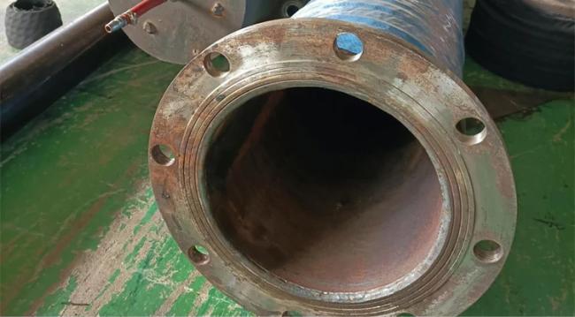 Discharge hose pipe in industrial setting