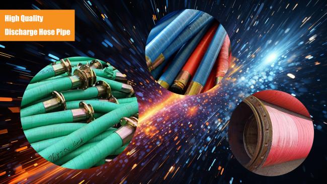 Industrial discharge hose pipe in operational environment