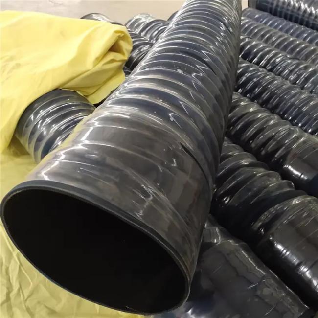 Mining hose close-up showing rubber construction and reinforcement