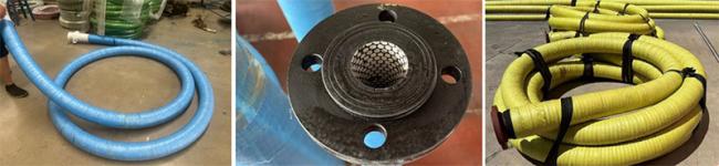 Ceramic lined rubber hose installation