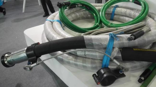 Rotary drilling hose close-up detail