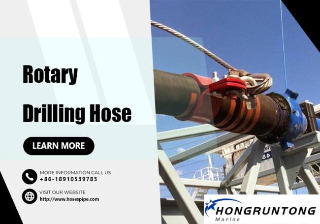 Rotary drilling hose close-up showing construction details