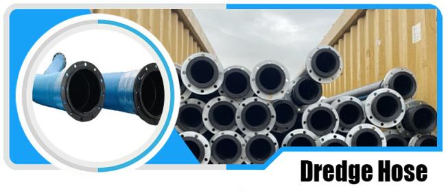 Dredge rubber hose in industrial setting