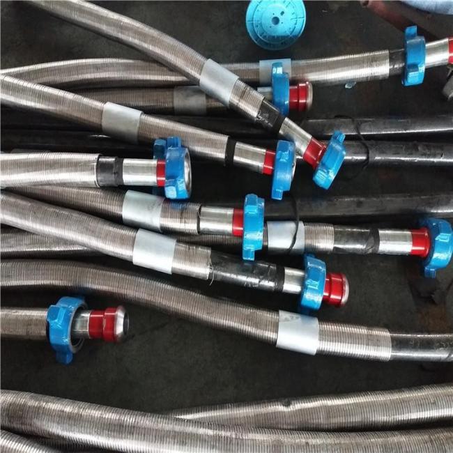 Rotary drilling hose close-up detail