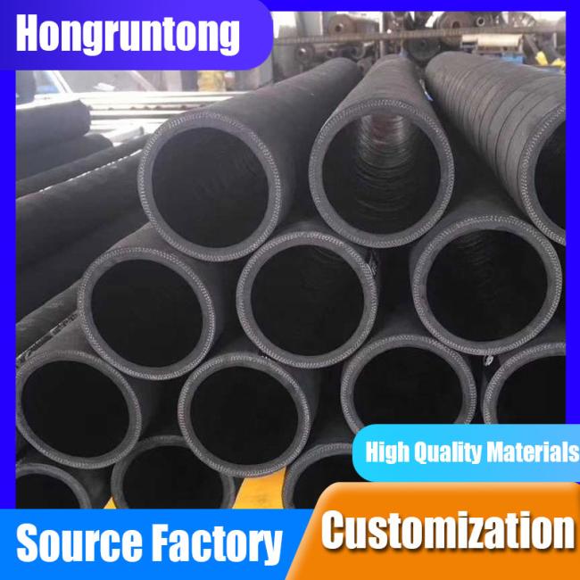 Close-up view of dredging rubber hose construction