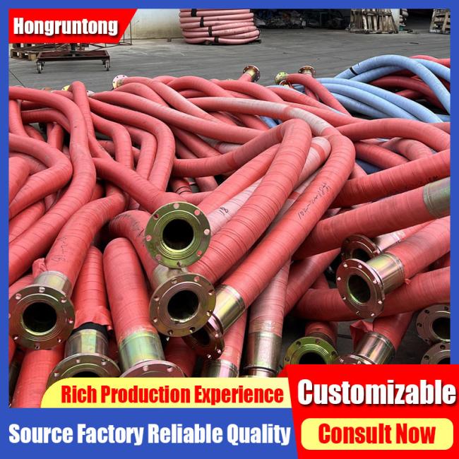 Dredge hose in industrial application showing durability