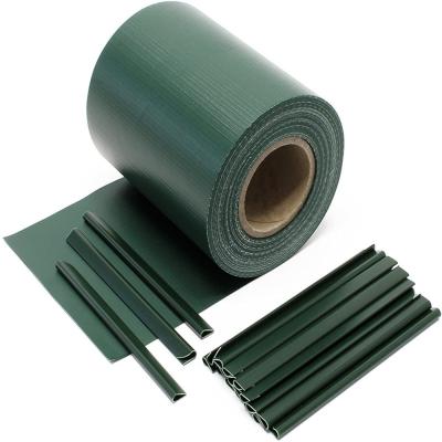 China 0.19x35 Vinyl Fence Tape PVC Tarpaulin Strips Fence Rolls Screen Privacy for sale