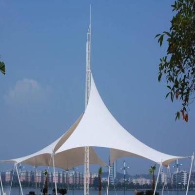 China Architectural Outdoor Landscape Canopy Shade Awning PVC Fabric Sail Membrane Structure for sale