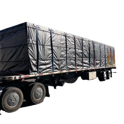 China 8 Drop PVC Truck Cover Anti Odor Heavy Duty PVC Flatbed Truck Lumber Tarp for sale