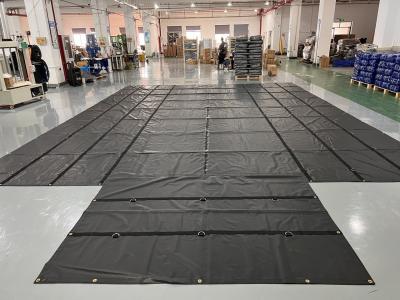 China UV Resistant Tear Resistant 14oz PVC Truck Cover For Flatbed Trucks With 6 Foot Drop for sale