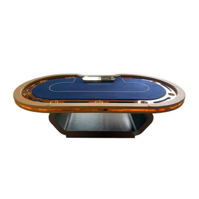 China Exquisita mesa de póquer Texas Holdem Casino con patas poligonales en venta