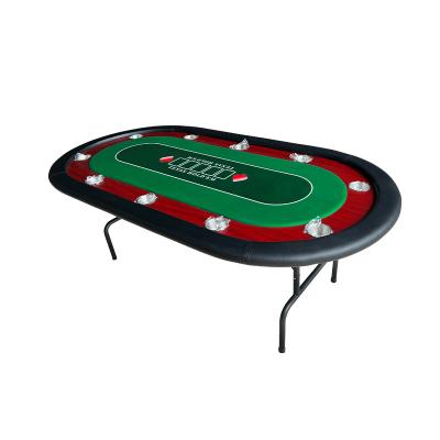 China Durable Casino Portable Folding Poker Table Luxurious Texas Hold'em Table for sale