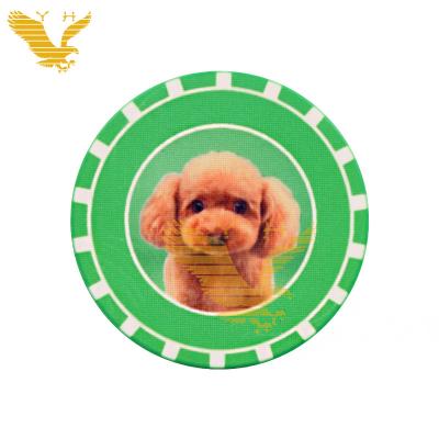 China Professional Casino Poker Chips 100Pcs Dog Pet Ceramic Poker Chips Set For Home Poker Room for sale