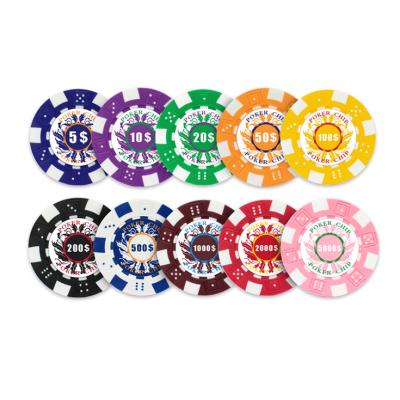 China Custom Casino ABS Texas Poker Chips Set For Gambling Poker Club for sale