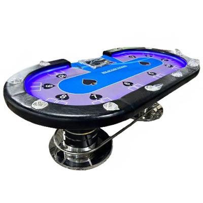 Chine MDF Commerce Casino Table de poker Salle de jeux Casino Fournitures de fête Table de poker à LED à vendre