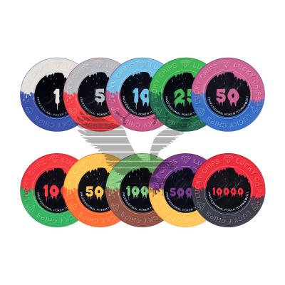 China Professional 39mm Custom Poker Chips with 10g Weight for Gaming Enthusiasts for sale