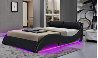 China Footend LED Upholstered Bed for sale