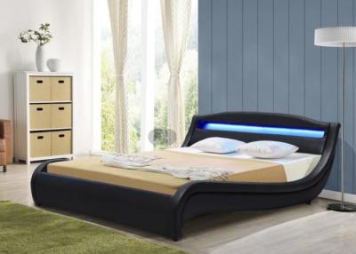 China ROSH LED tapizó el marco de madera negro de la cama de rey Size Low Modern de la imitación de cuero de la madera contrachapada de la cama en venta