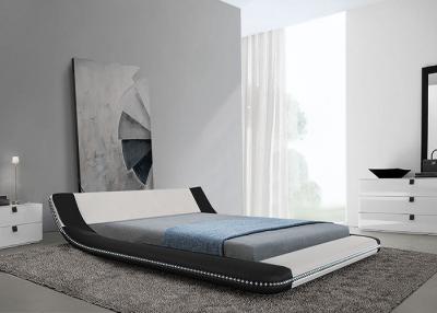 China Rey grande real Size de la cama del marco del dormitorio de cuero suave moderno de Tatami en venta