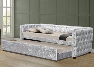China Crush Velvet Upholstered Trundle Daybed for sale