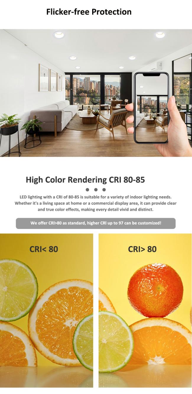 60 Degrees Anti Glare Recessed Downlight installation view