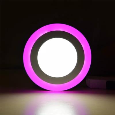 China Double Color LED Ceiling Panel Lights 265V Round Led Panel Light for sale