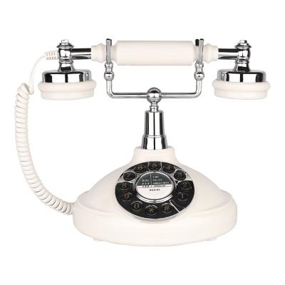 China Push Button Decorative Antique Phones 140mm Retro Rotary Telephone for sale