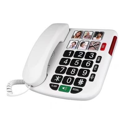 China Remote Control SOS Big Button Telephone With Braille Desktop Telephone for sale