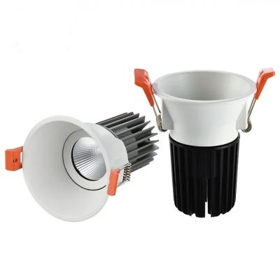 China Recessed LED Ceiling Downlights Aluminum Alloy 16° 24° 38° Beam Angle COB Downlights for sale