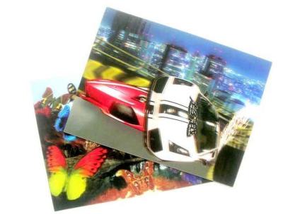 China PLASTIC LENTICULAR PET PP material 3D lenticular business card with dynamic image for sale